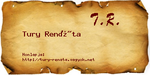 Tury Renáta névjegykártya