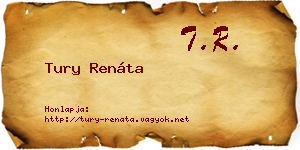 Tury Renáta névjegykártya